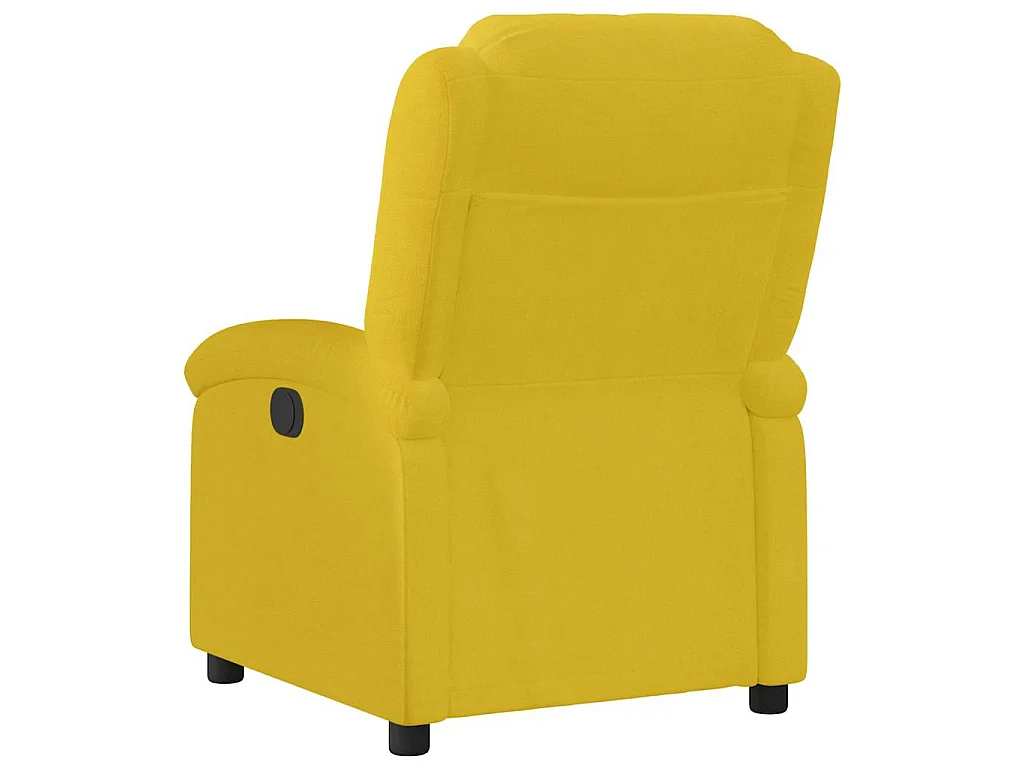 Fauteuil inclinable jaune velours
