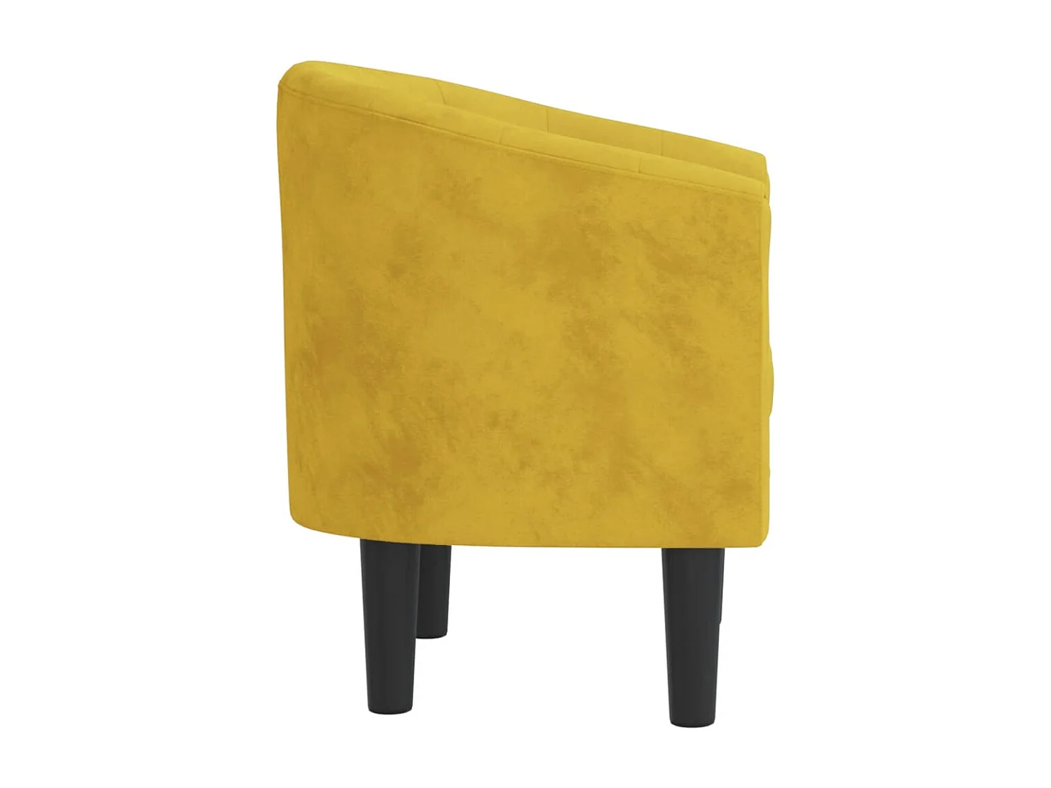 Fauteuil jaune velours