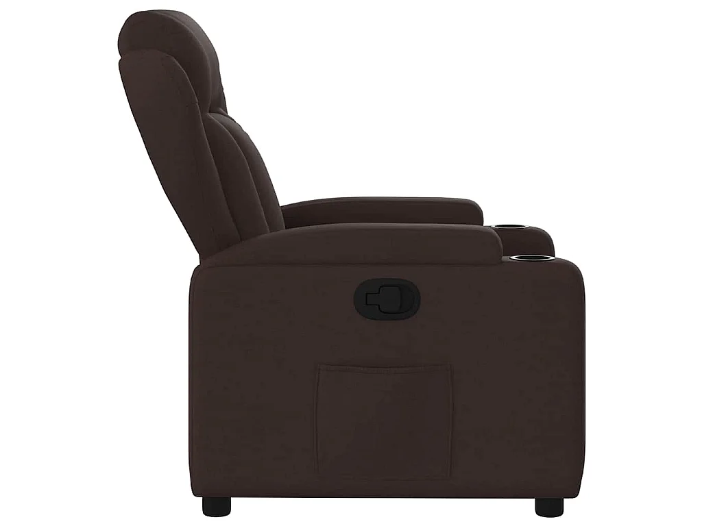 Fauteuil inclinable Marron foncé Tissu