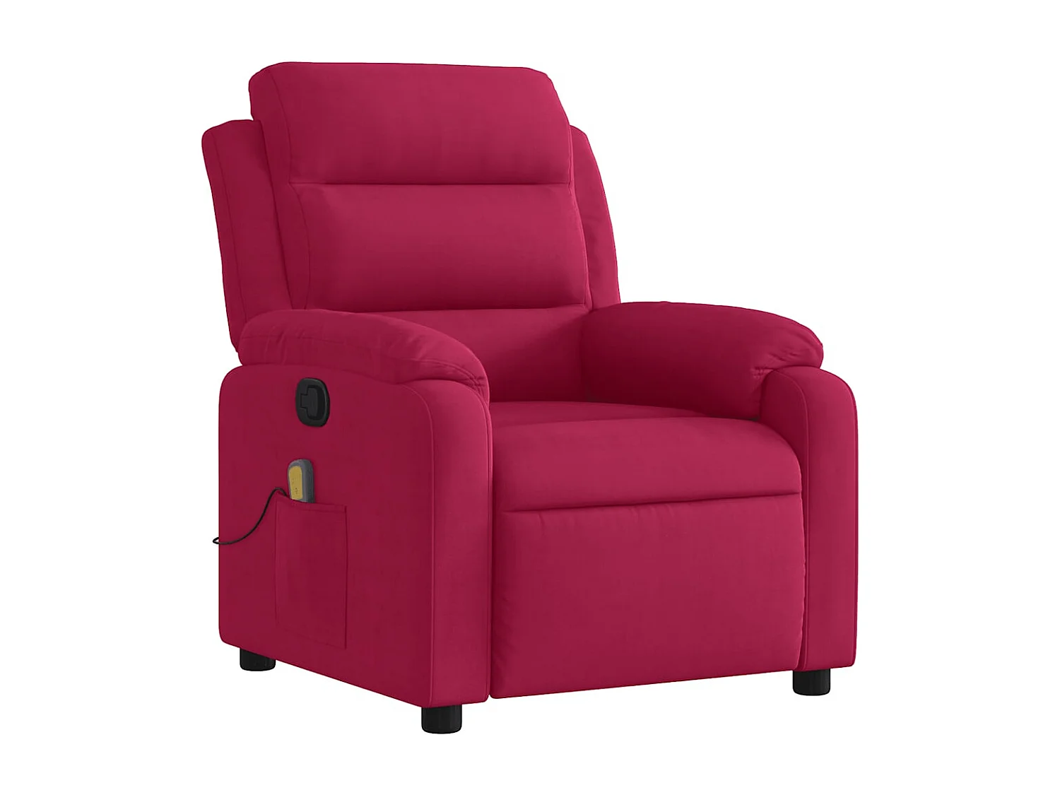 Fauteuil de massage inclinable rouge bordeaux velours
