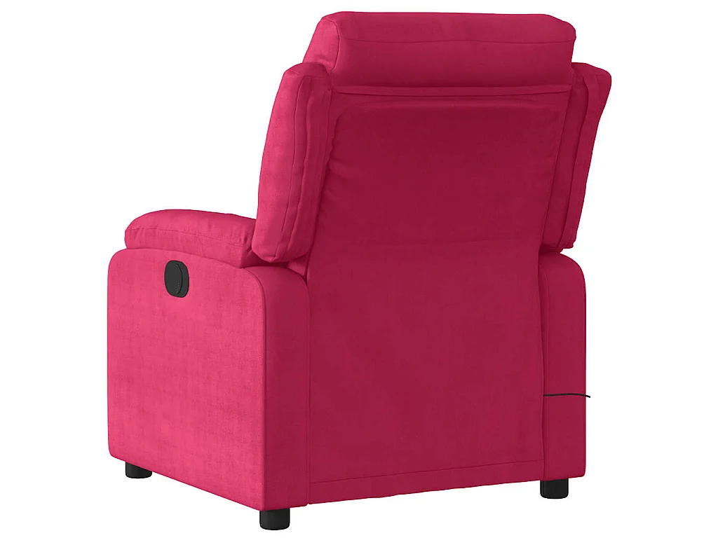 Fauteuil de massage inclinable rouge bordeaux velours