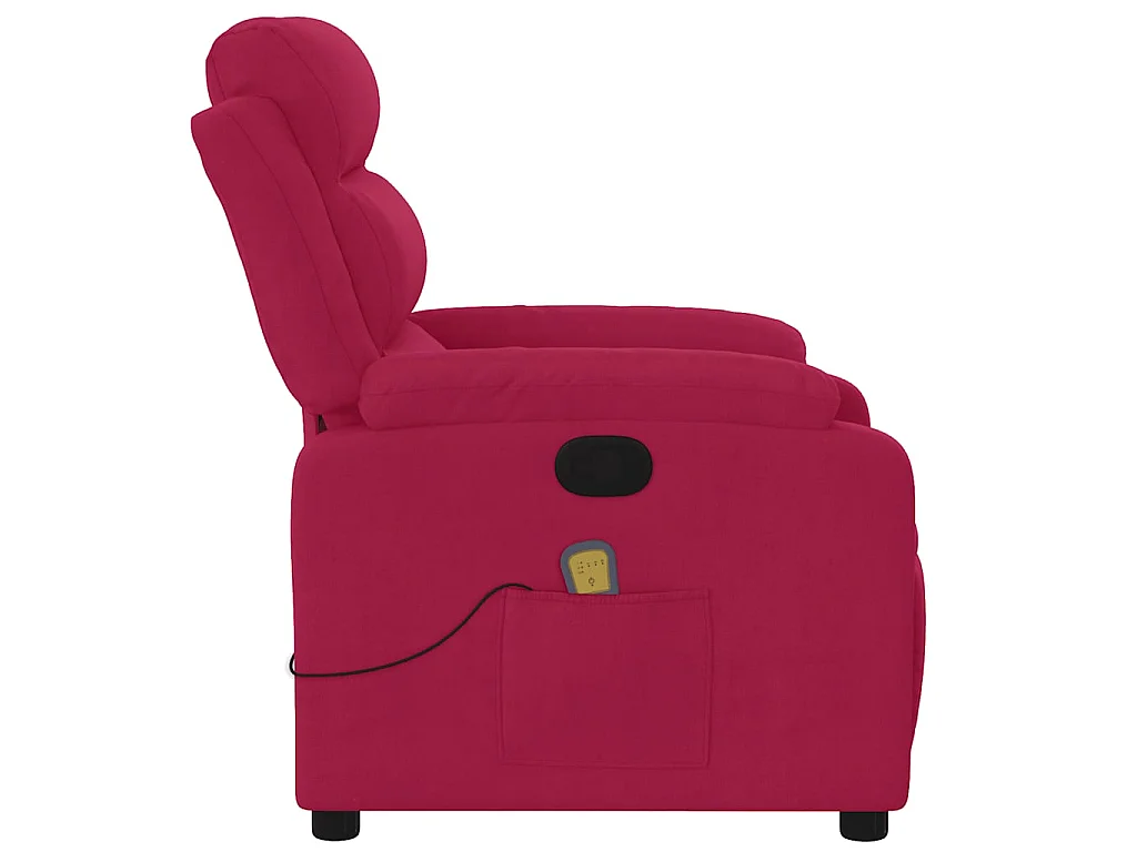 Fauteuil de massage inclinable rouge bordeaux velours