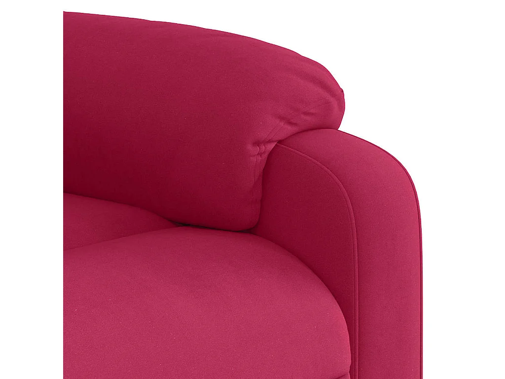 Fauteuil de massage inclinable rouge bordeaux velours