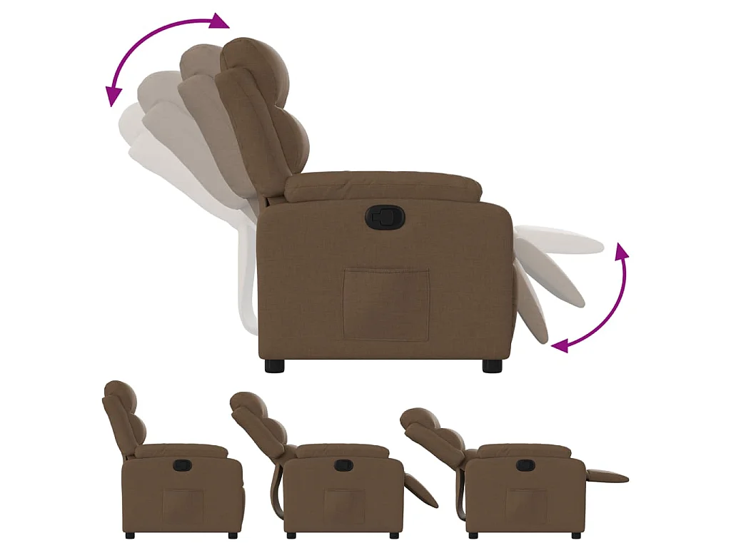 Fauteuil inclinable Marron Tissu