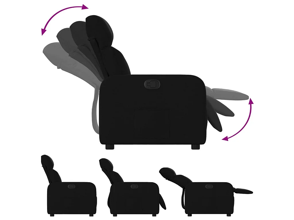 Relaxsessel Schwarz Stoff