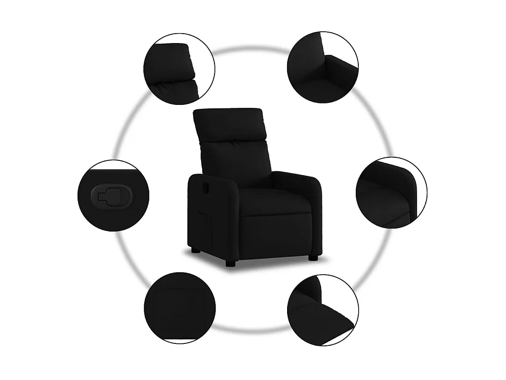 Relaxsessel Schwarz Stoff