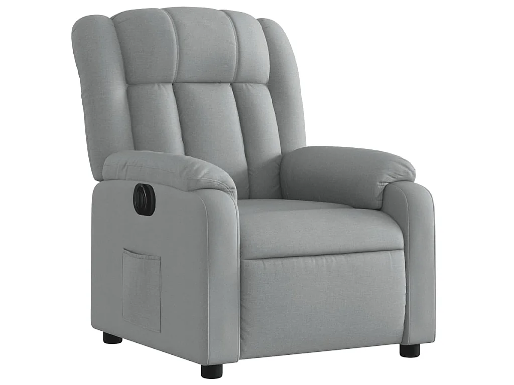 Fauteuil inclinable électrique Gris clair Tissu