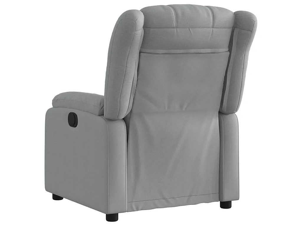Fauteuil inclinable électrique Gris clair Tissu