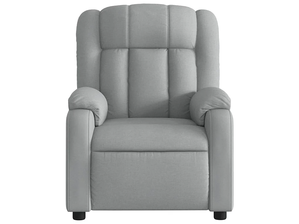 Fauteuil inclinable électrique Gris clair Tissu