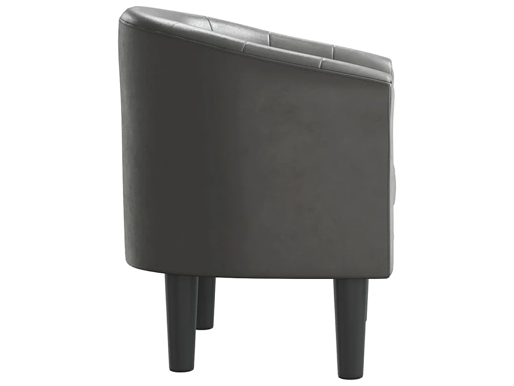 Chaise cabriolet gris similicuir