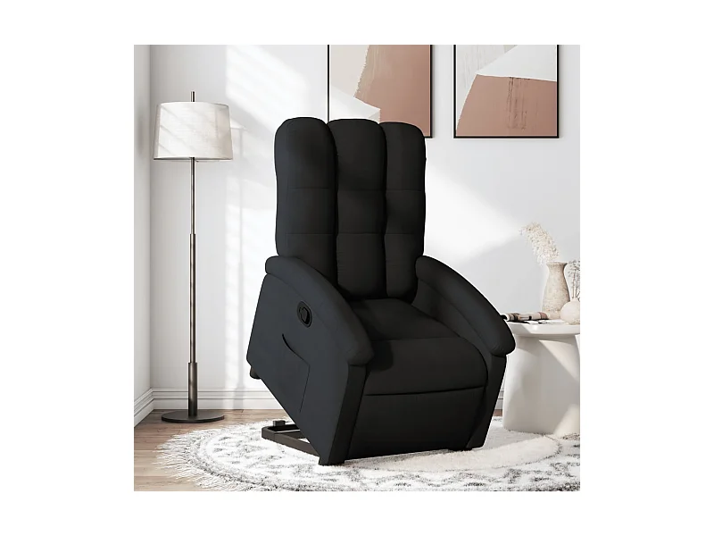 Fauteuil inclinable noir tissu