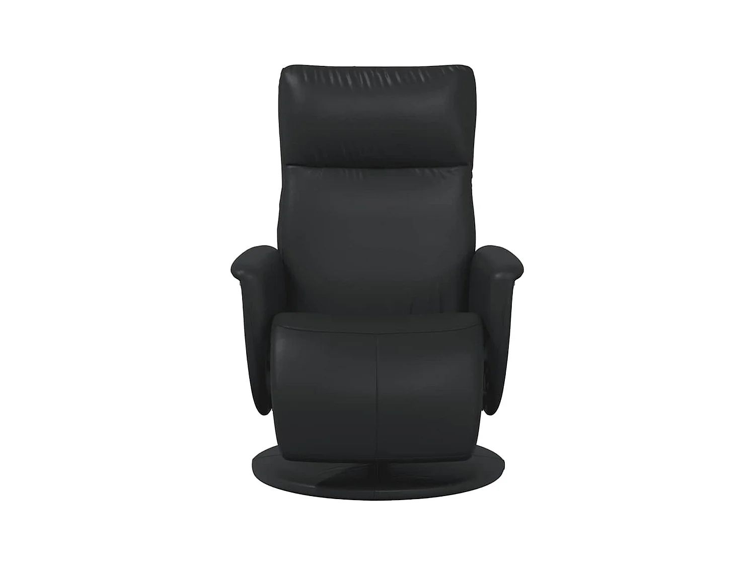 Fauteuil verstelbaar met voetensteun kunstleer zwart