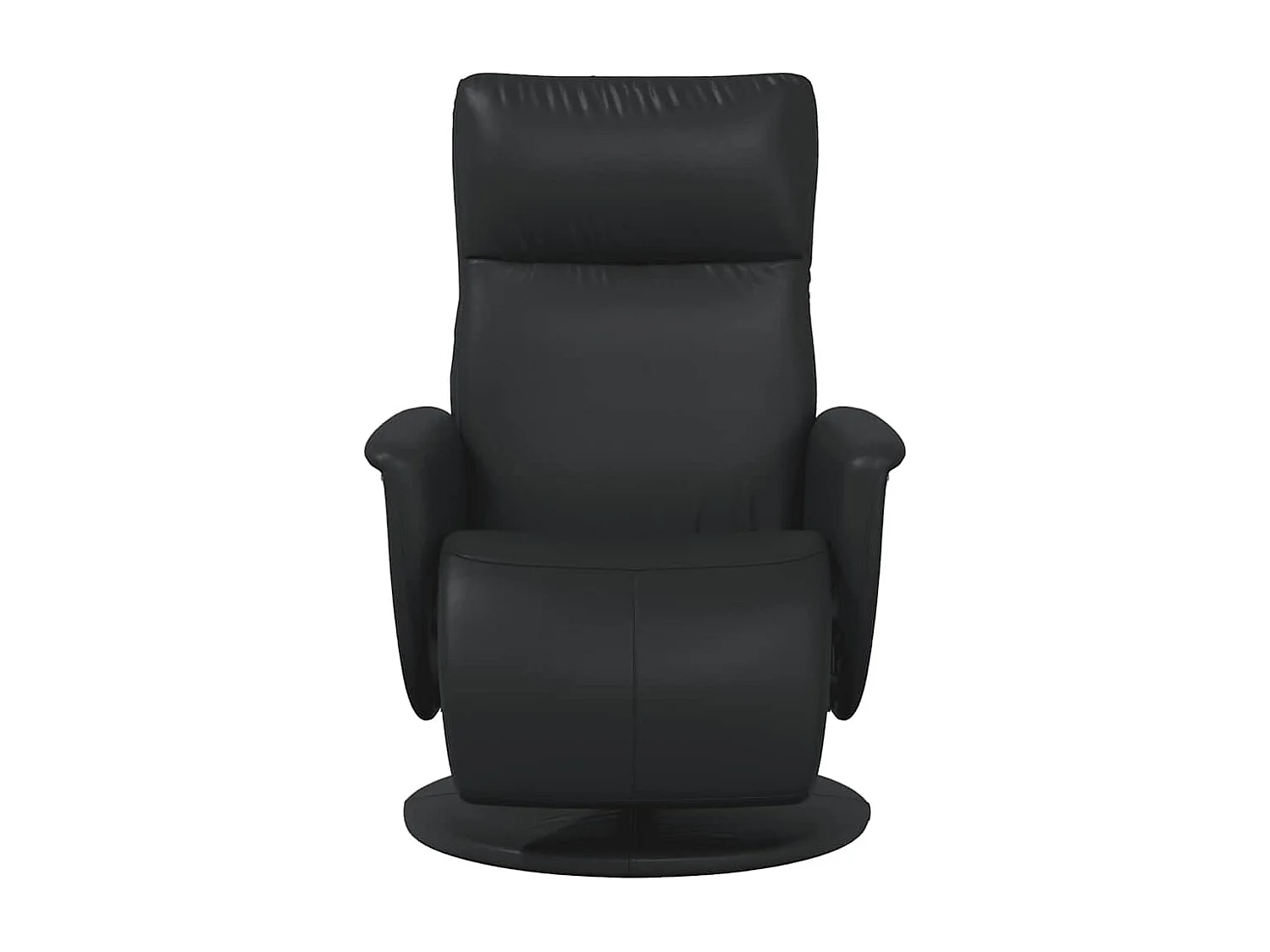 Fauteuil inclinable avec repose-pieds noir similicuir