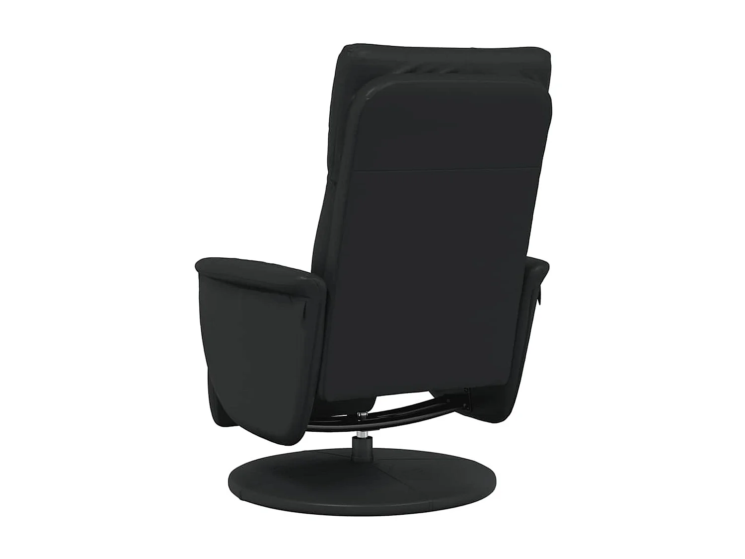 Fauteuil inclinable avec repose-pieds noir similicuir