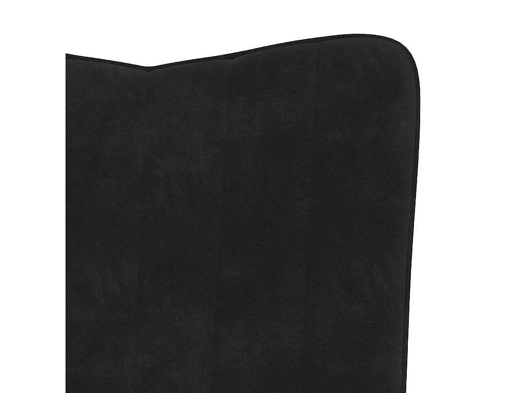 Relaxsessel mit Hocker Schwarz Samt