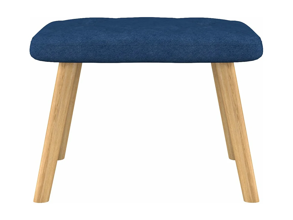 Cadeira de descanso com banco tecido azul