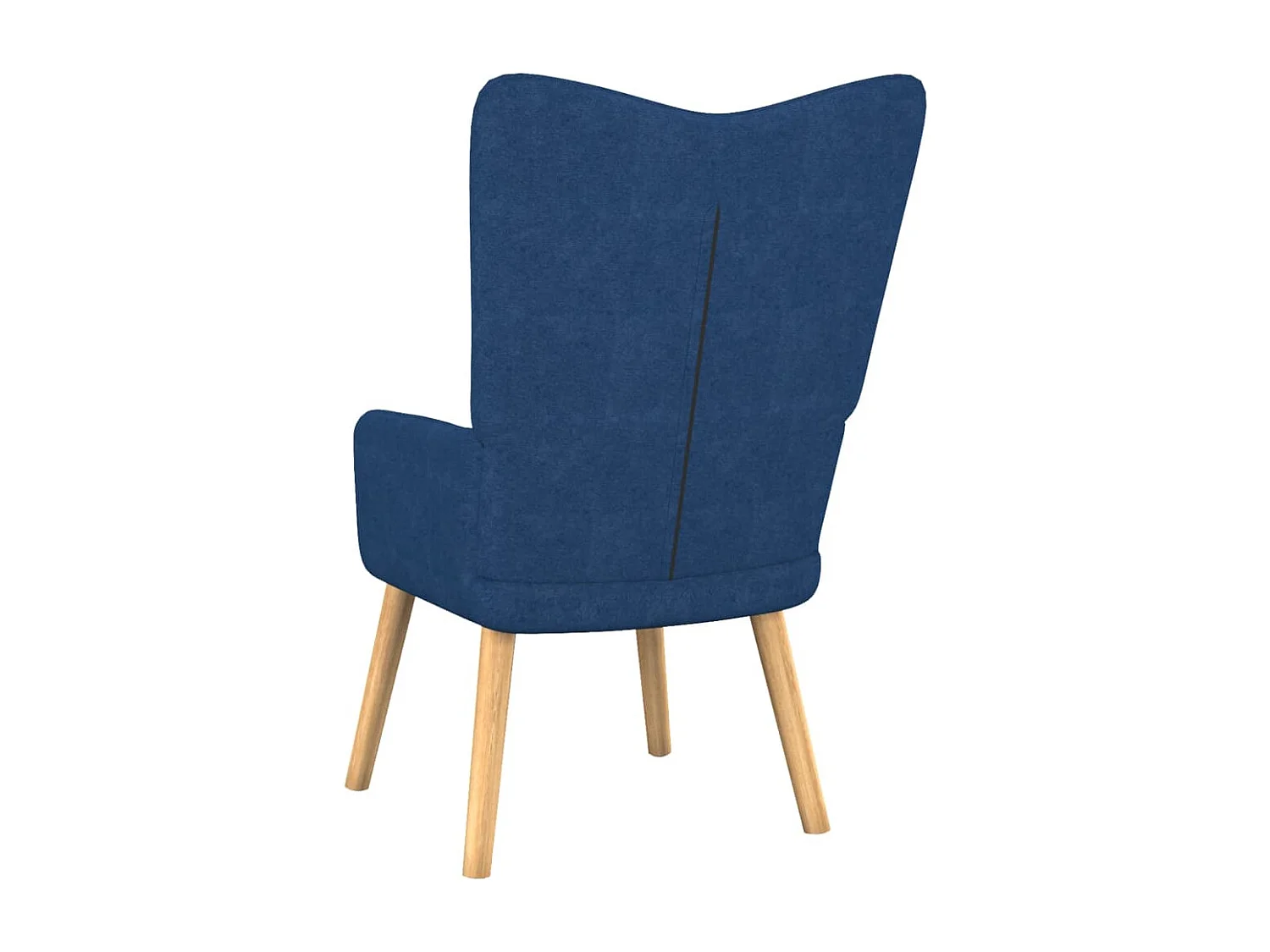 Chaise de relaxation avec tabouret Bleu Tissu