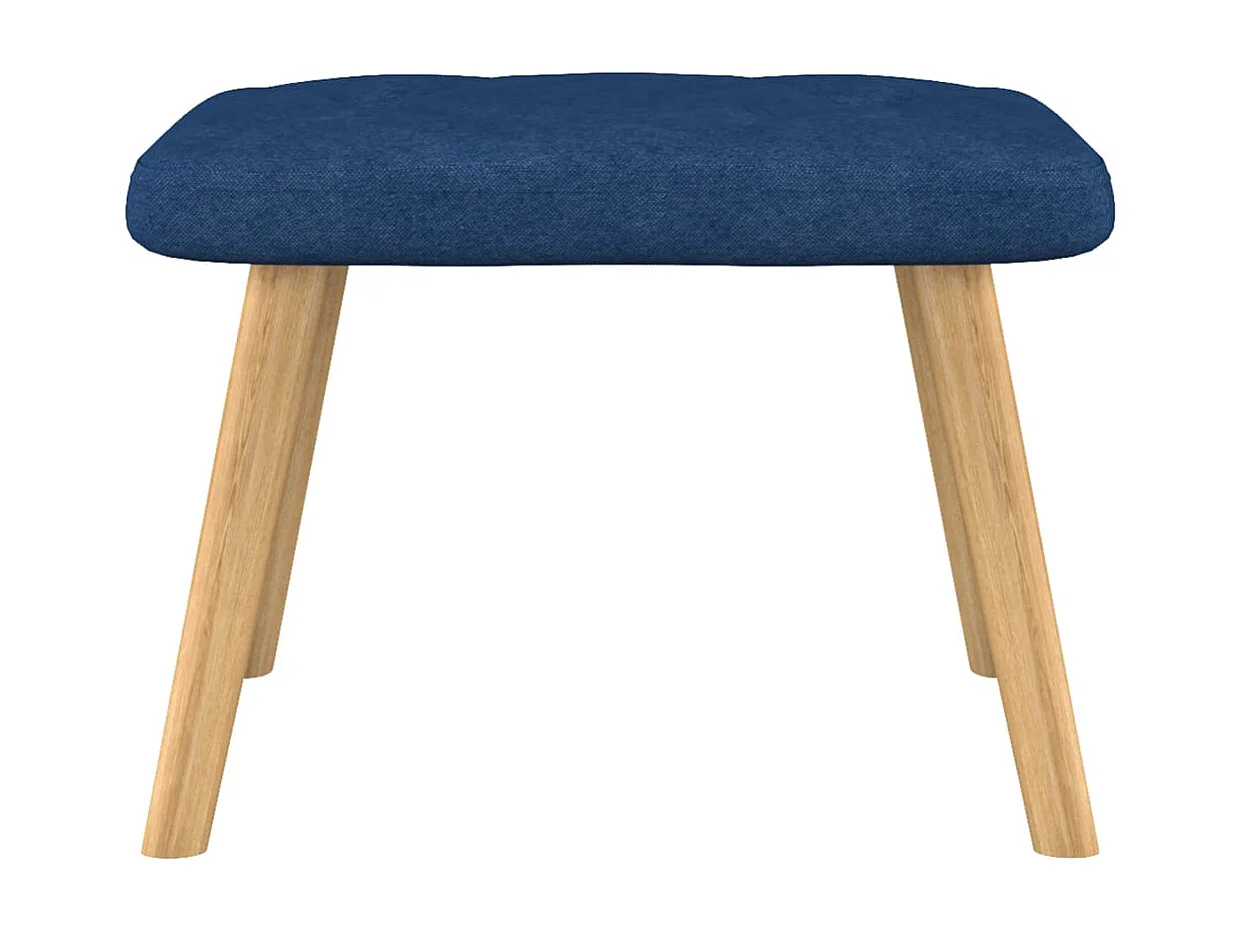 Cadeira de descanso com banco tecido azul