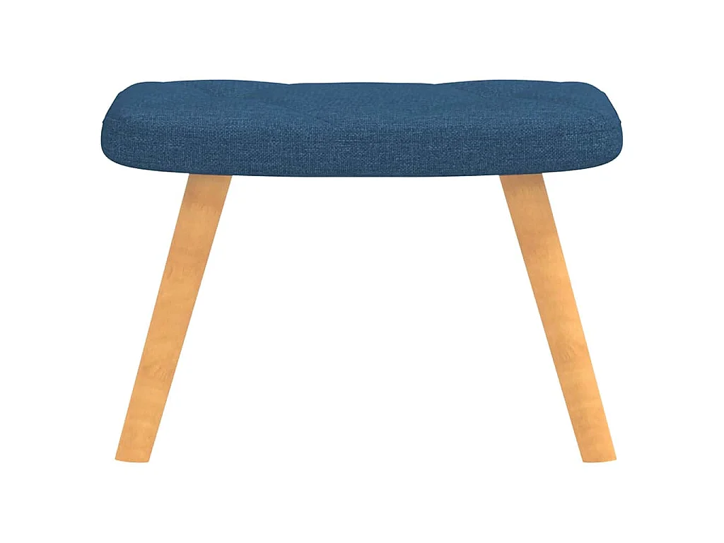 Relaxsessel mit Hocker Blau Stoff