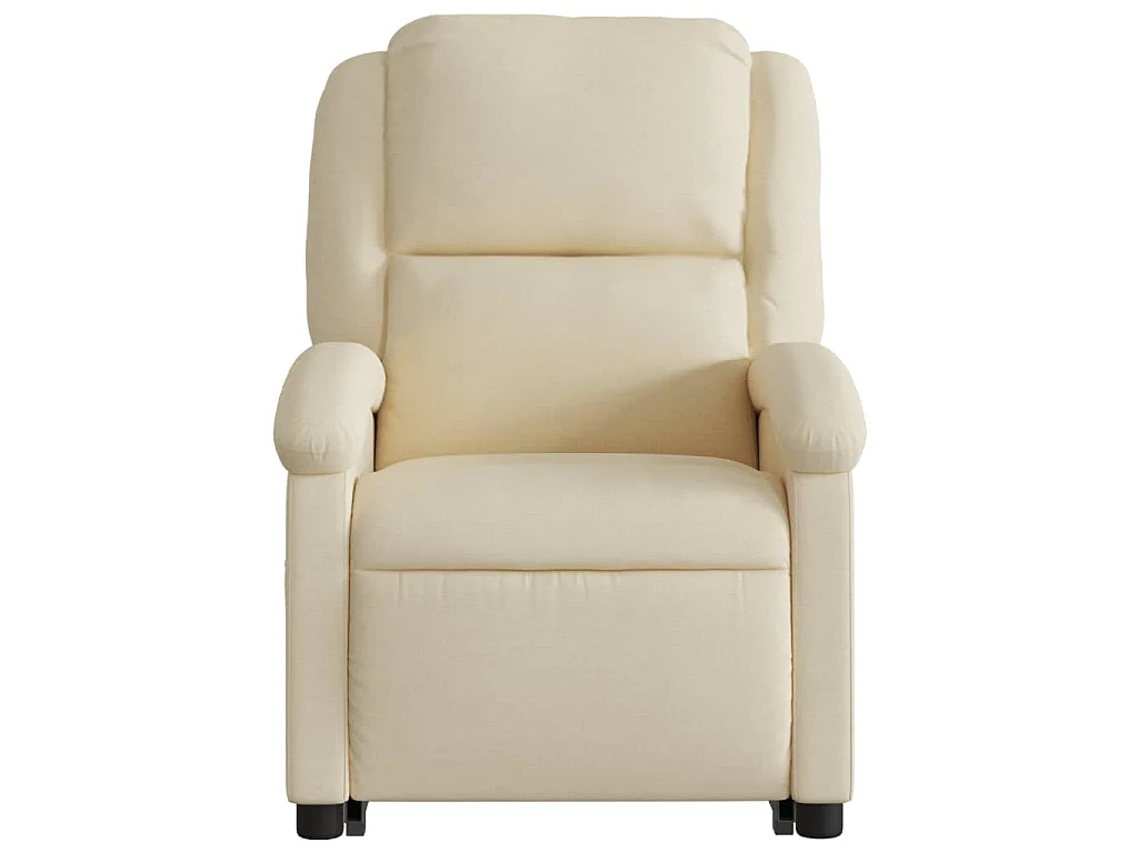 Relaxsessel mit Aufstehhilfe Elektrisch Creme Stoff