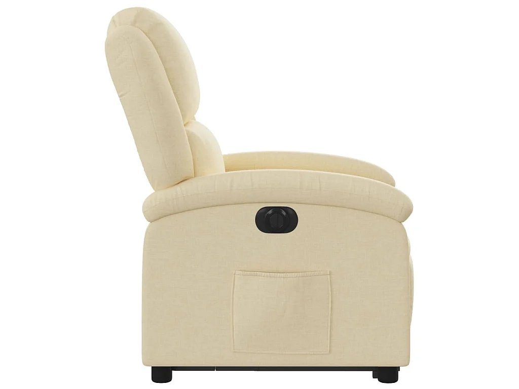 Relaxsessel mit Aufstehhilfe Elektrisch Creme Stoff