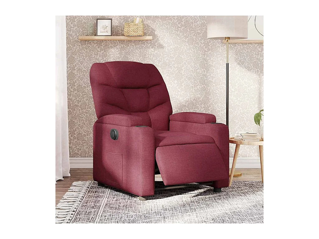Fauteuil inclinable électrique Rouge bordeaux Tissu