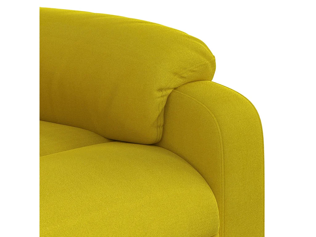 Fauteuil inclinable électrique jaune velours