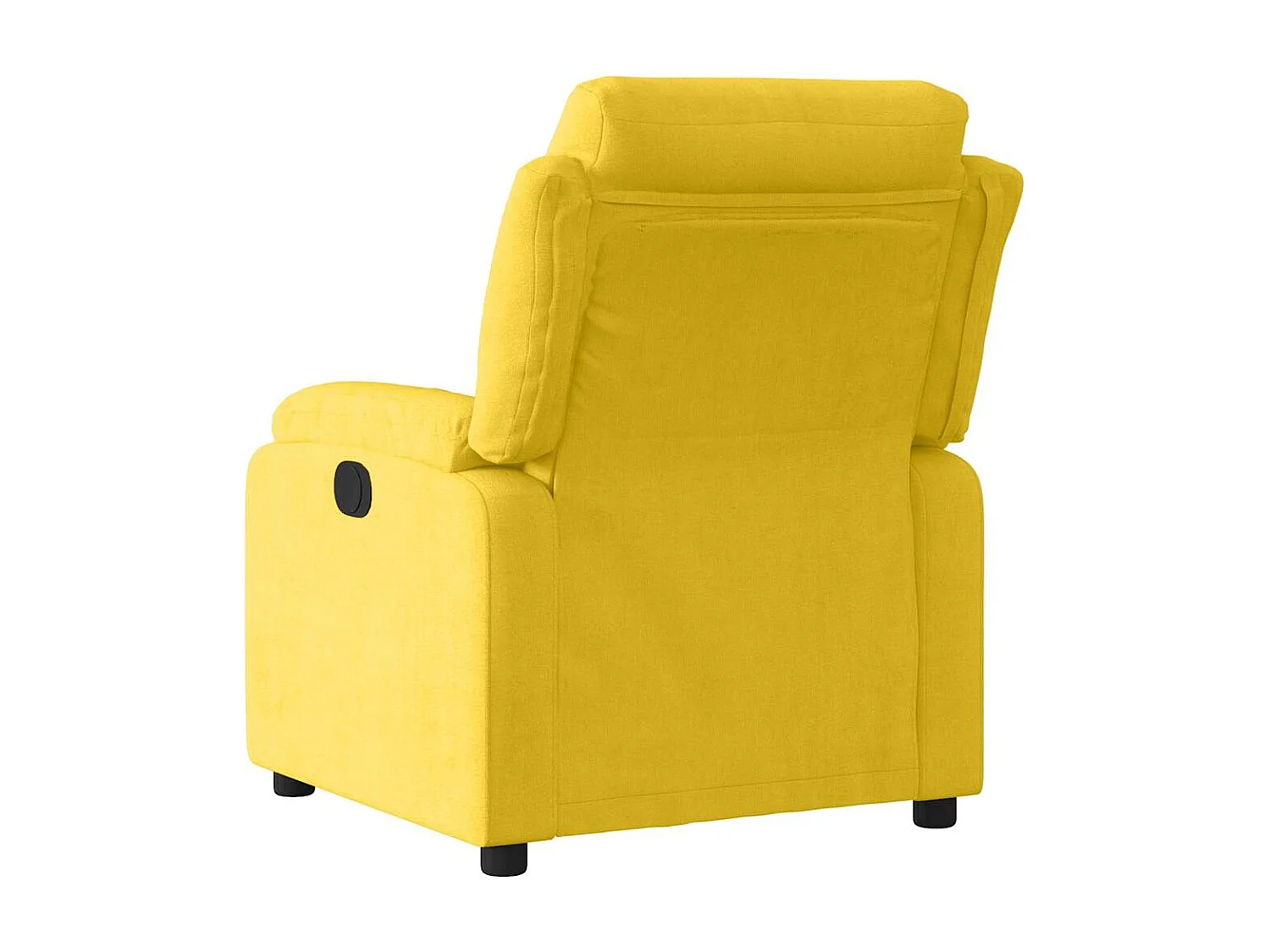 Sillón reclinable eléctrico de terciopelo amarillo
