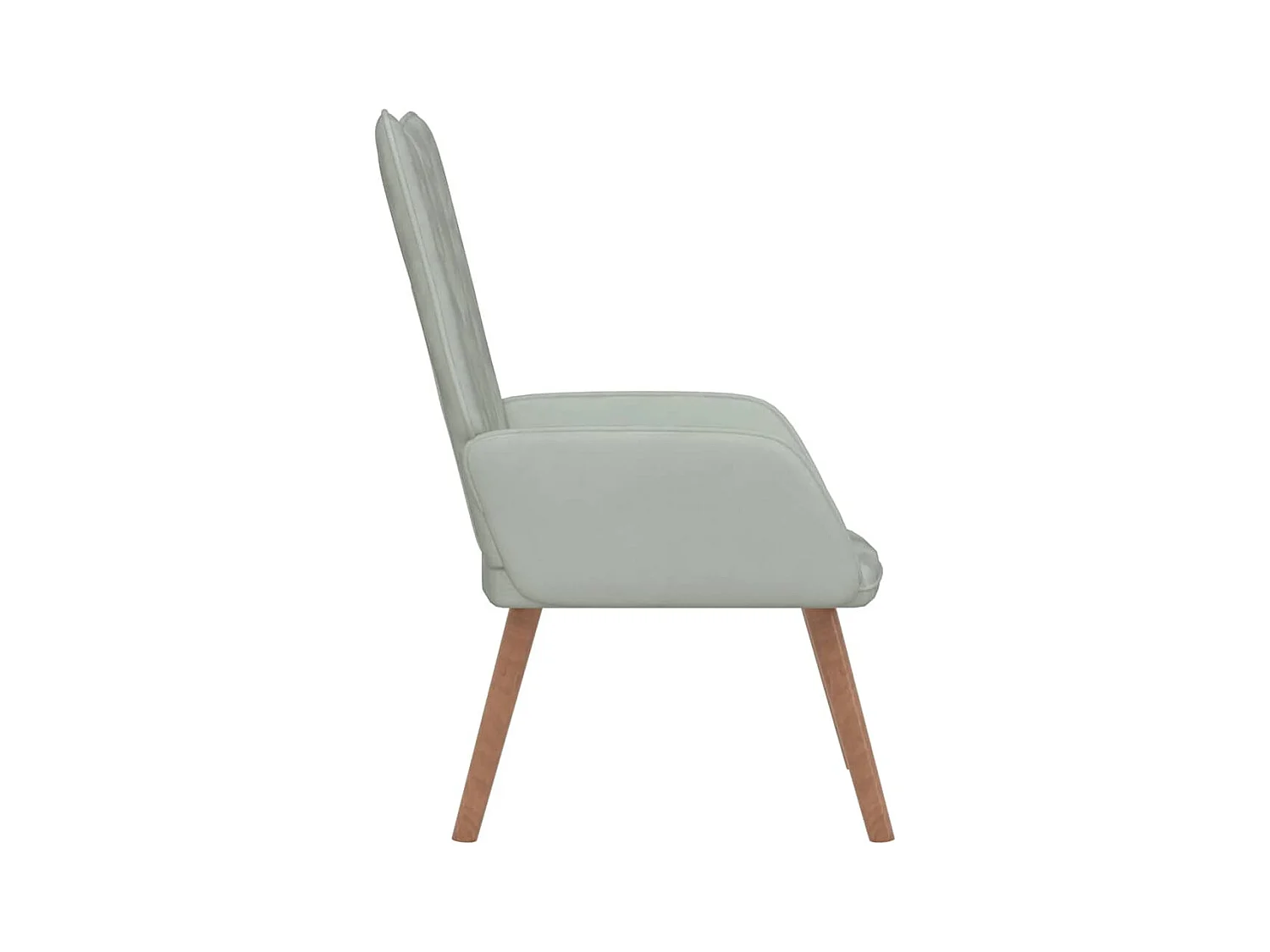 Chaise de relaxation Gris clair Velours