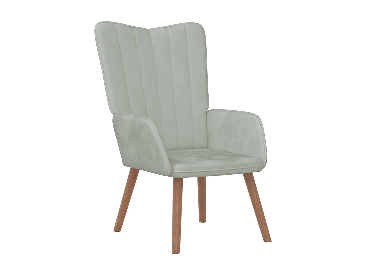 Chaise de relaxation Gris clair Velours