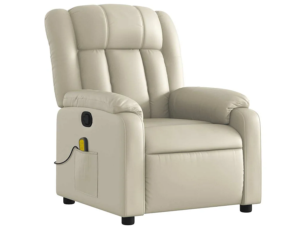 Massagesessel Creme Kunstleder