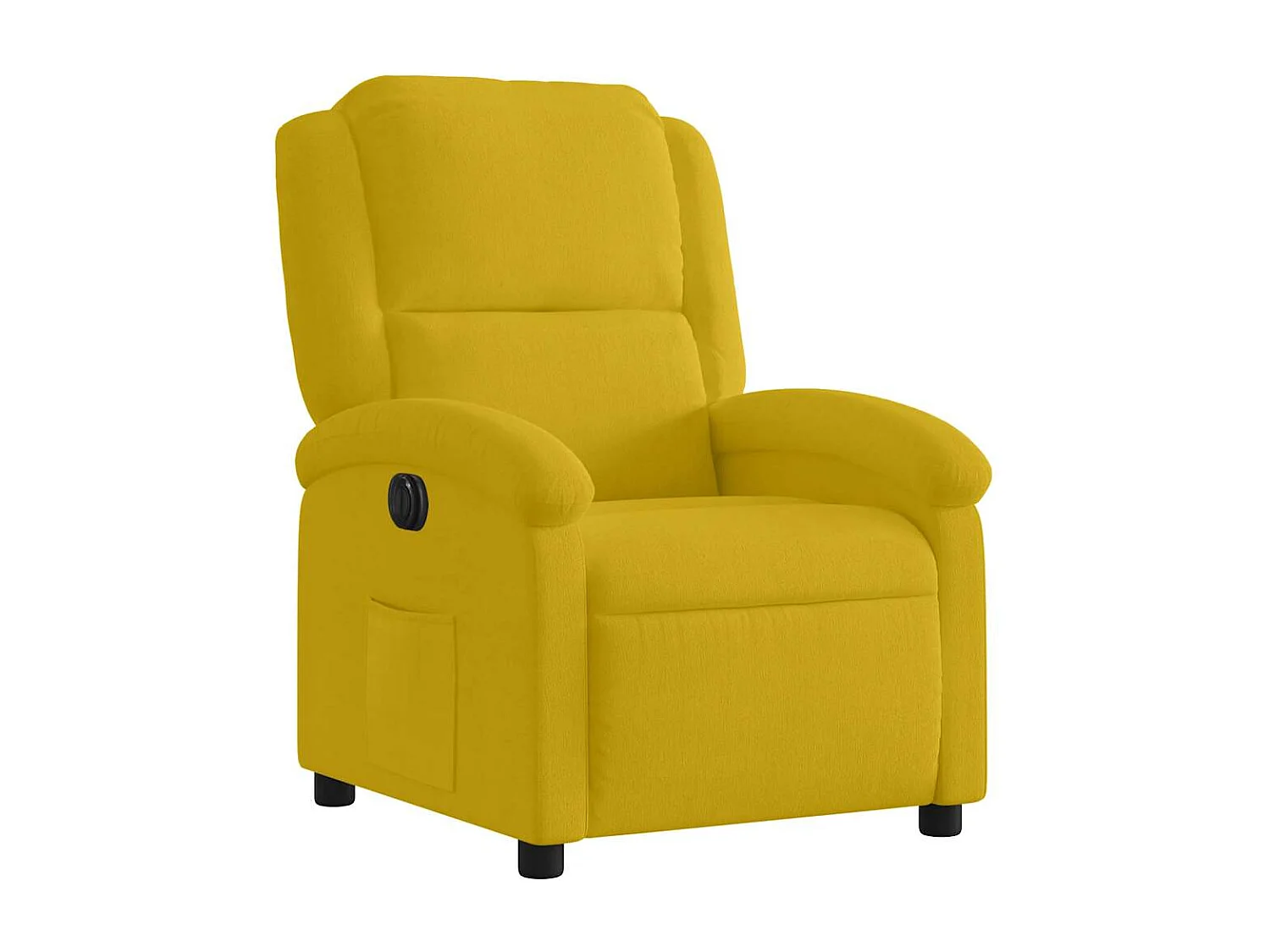 Fauteuil inclinable électrique jaune velours