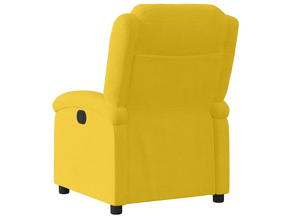 Sillón reclinable eléctrico de terciopelo amarillo