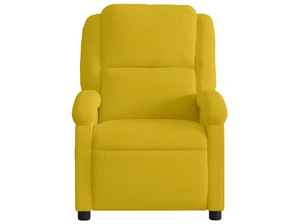 Sillón reclinable eléctrico de terciopelo amarillo
