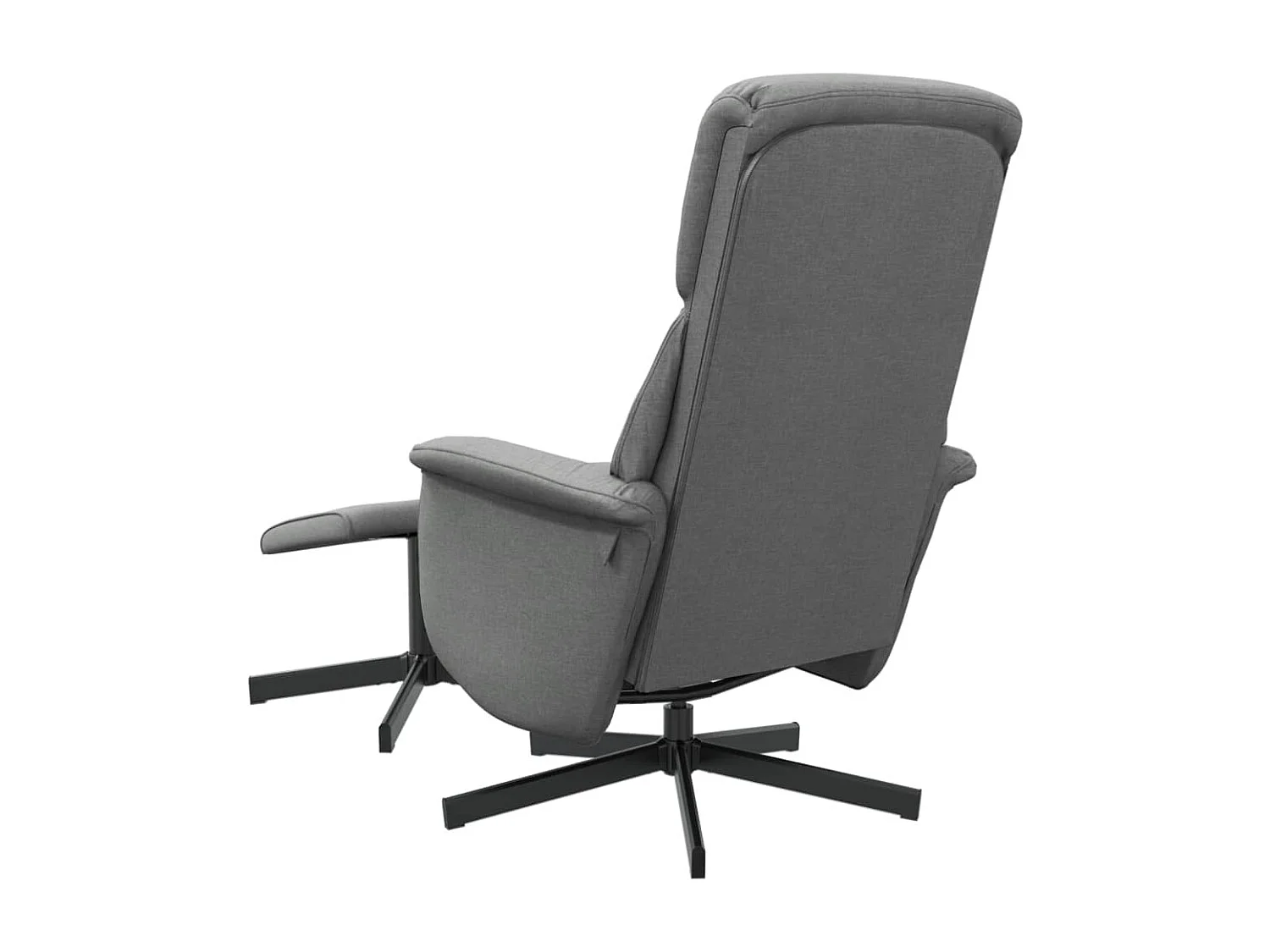 Fauteuil inclinable avec repose-pied gris foncé tissu