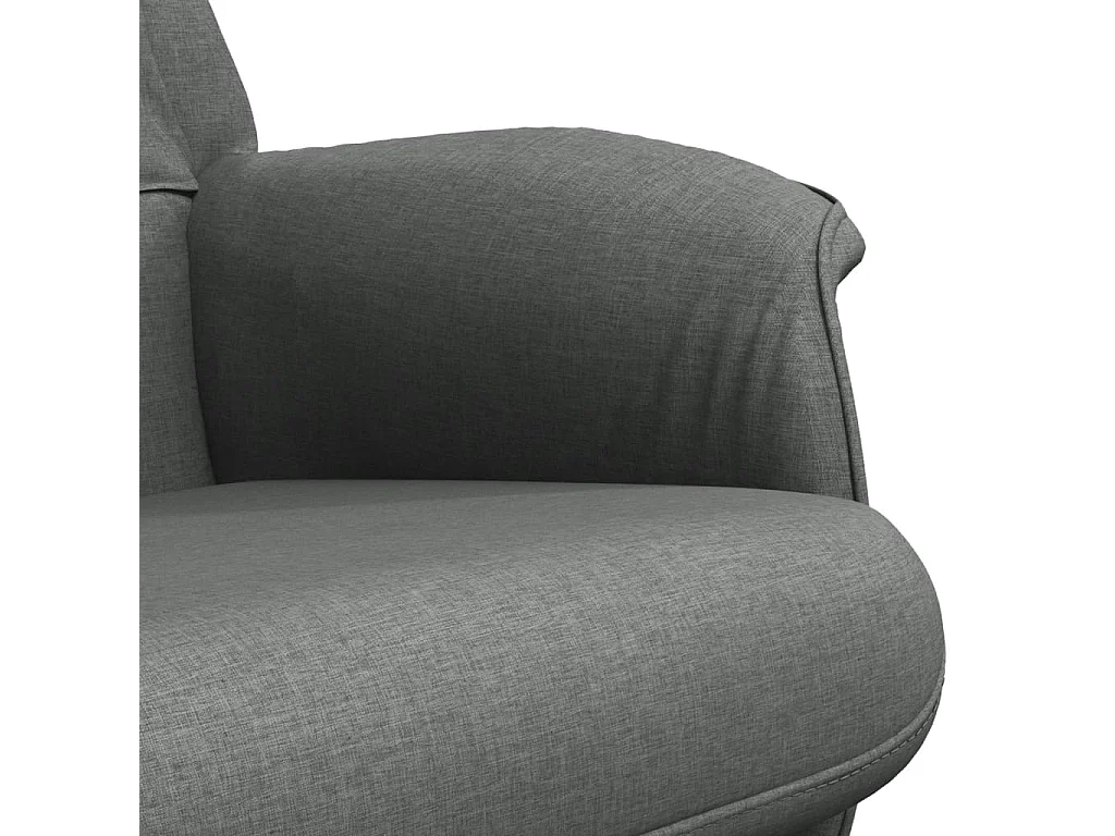 Fauteuil inclinable avec repose-pied gris foncé tissu