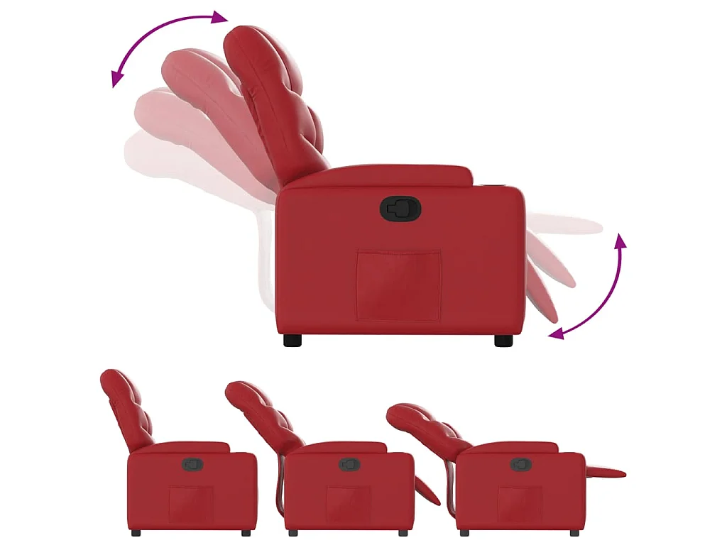 Fauteuil inclinable Rouge Similicuir