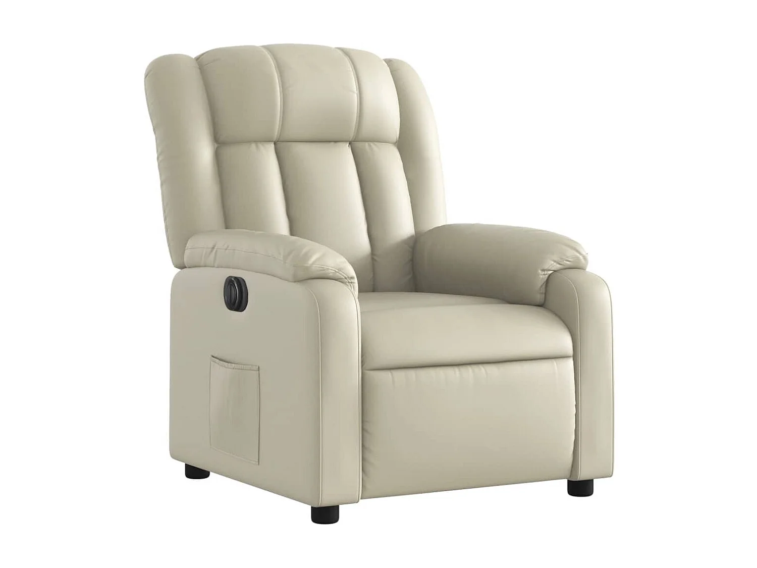 Fauteuil inclinable électrique Crème Similicuir