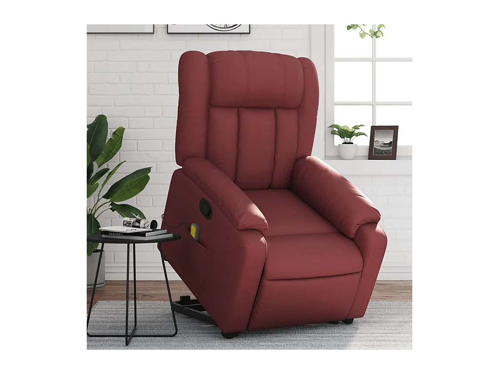 Fauteuil inclinable de massage Rouge bordeaux Similicuir