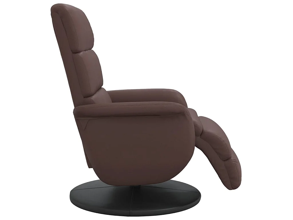 Relaxsessel mit Fußteil Braun Kunstleder