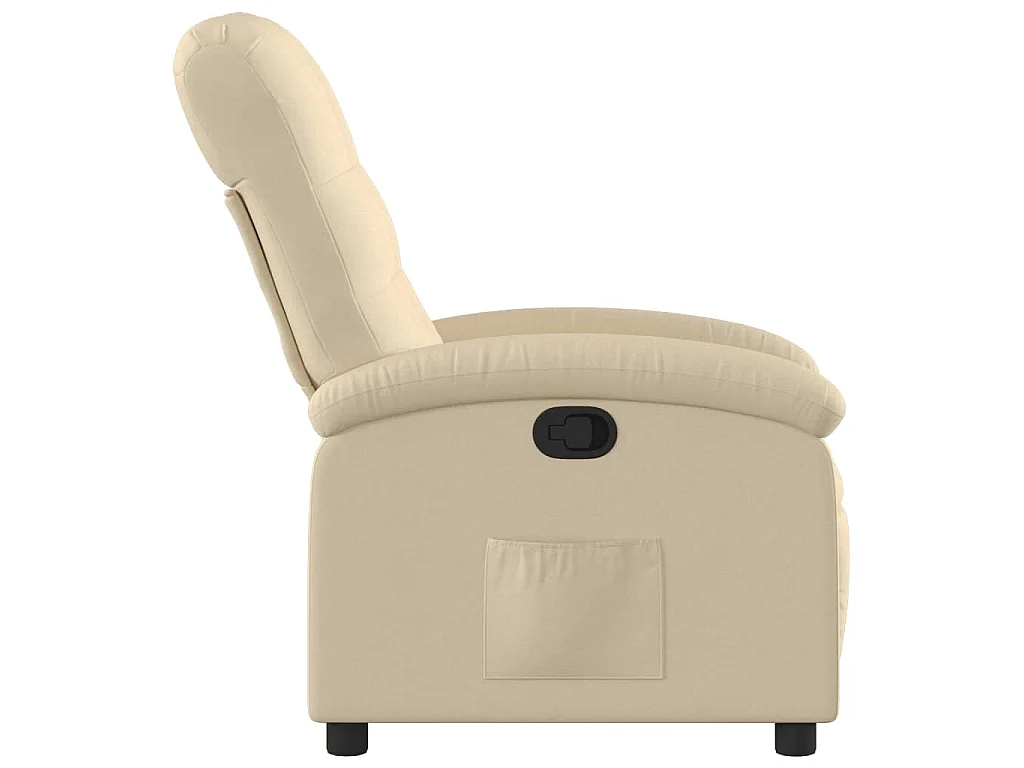 Poltrona Reclinabile in Tessuto Crema