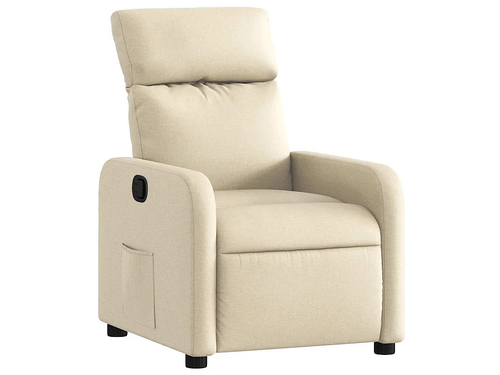 Poltrona Reclinabile in Tessuto Crema