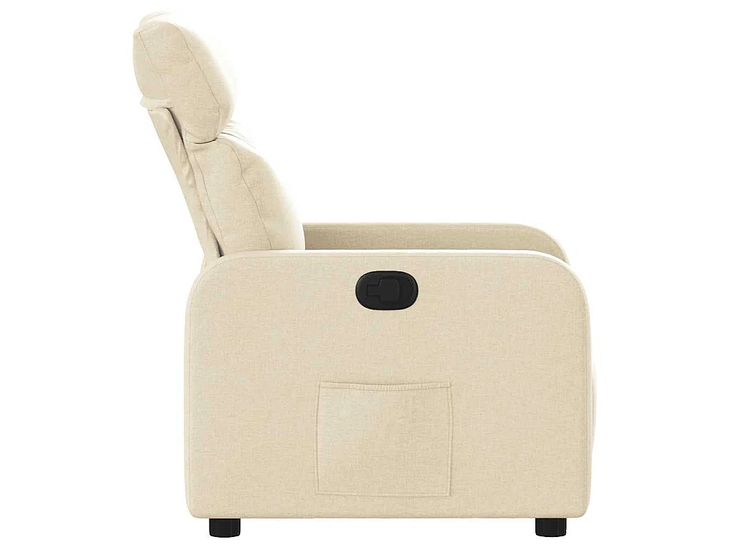 Poltrona Reclinabile in Tessuto Crema