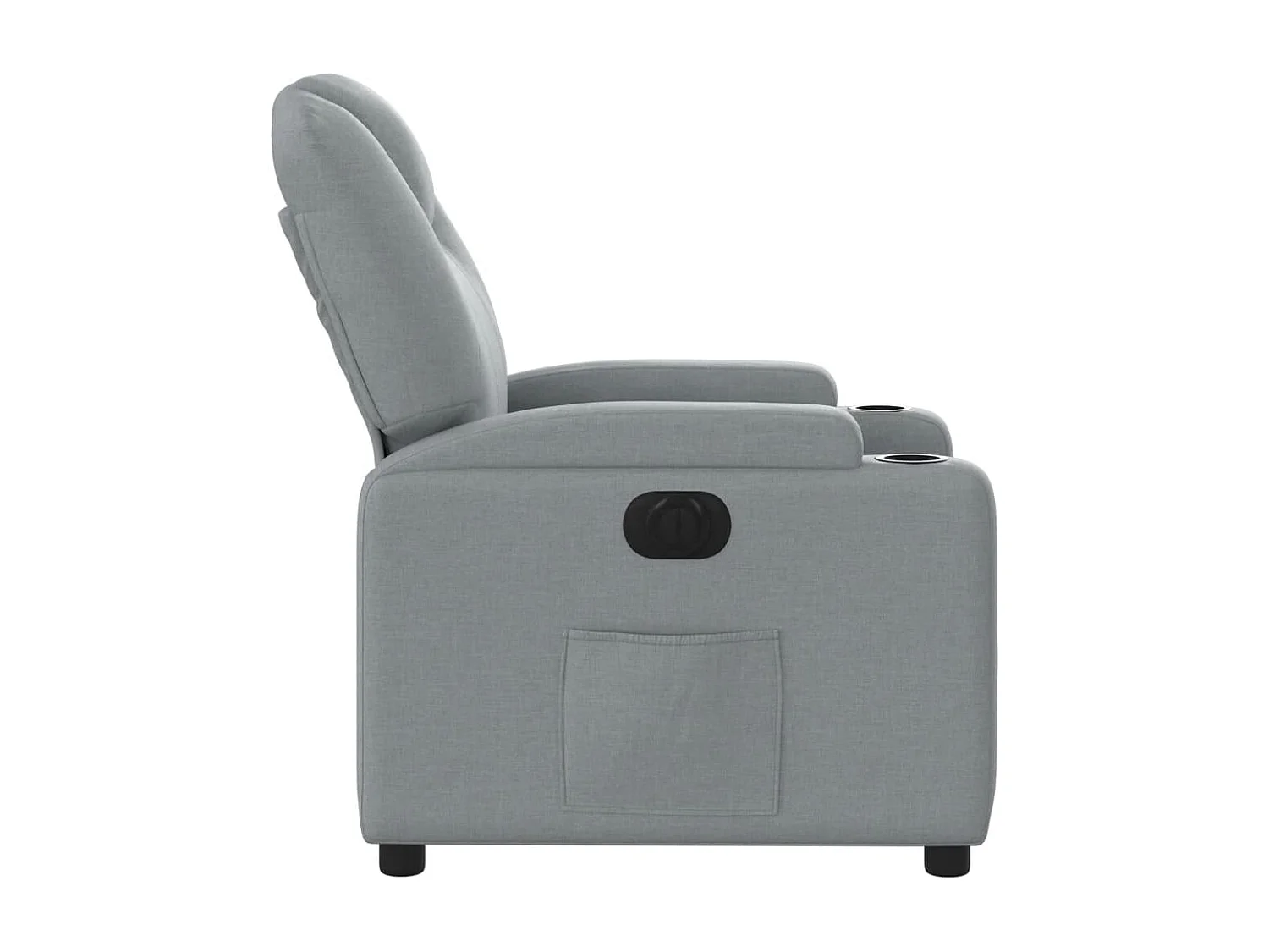 Poltrona Elettrica Reclinabile Grigio Chiaro in Tessuto