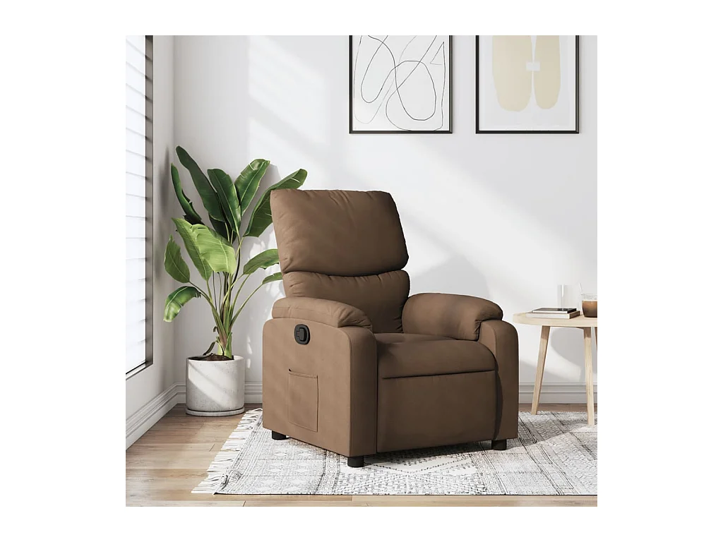 Fauteuil inclinable Marron Tissu