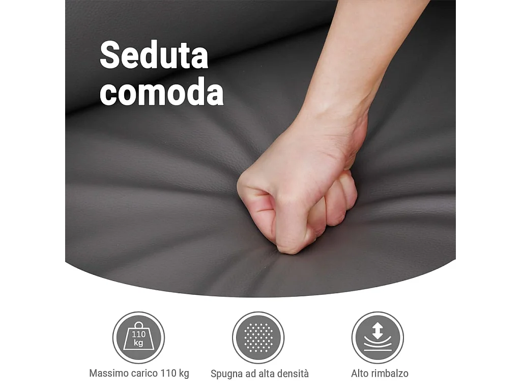 Fauteuil de massage inclinable électrique gris similicuir