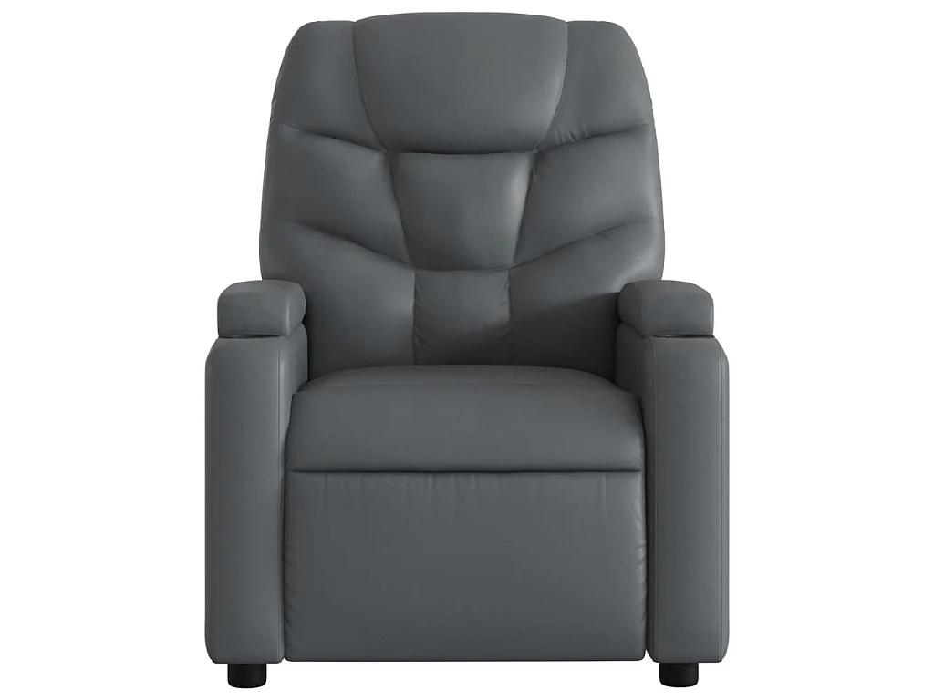 Massagesessel Elektrisch Grau Kunstleder