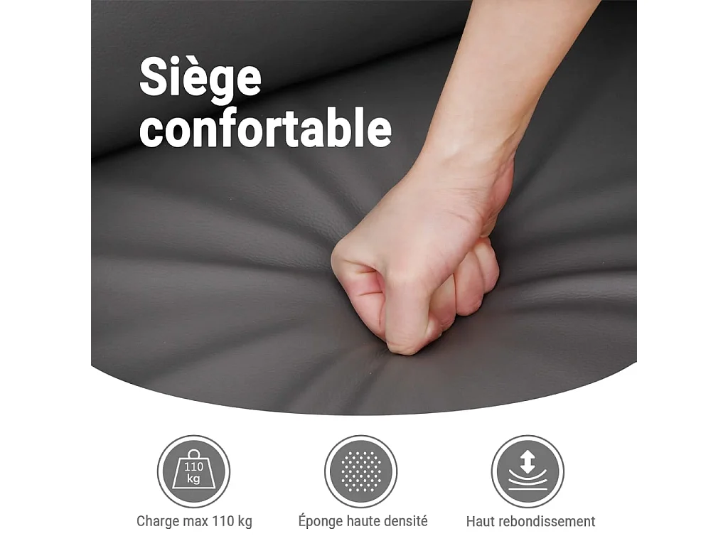 Fauteuil verstelbaar elektrisch kunstleer bruin