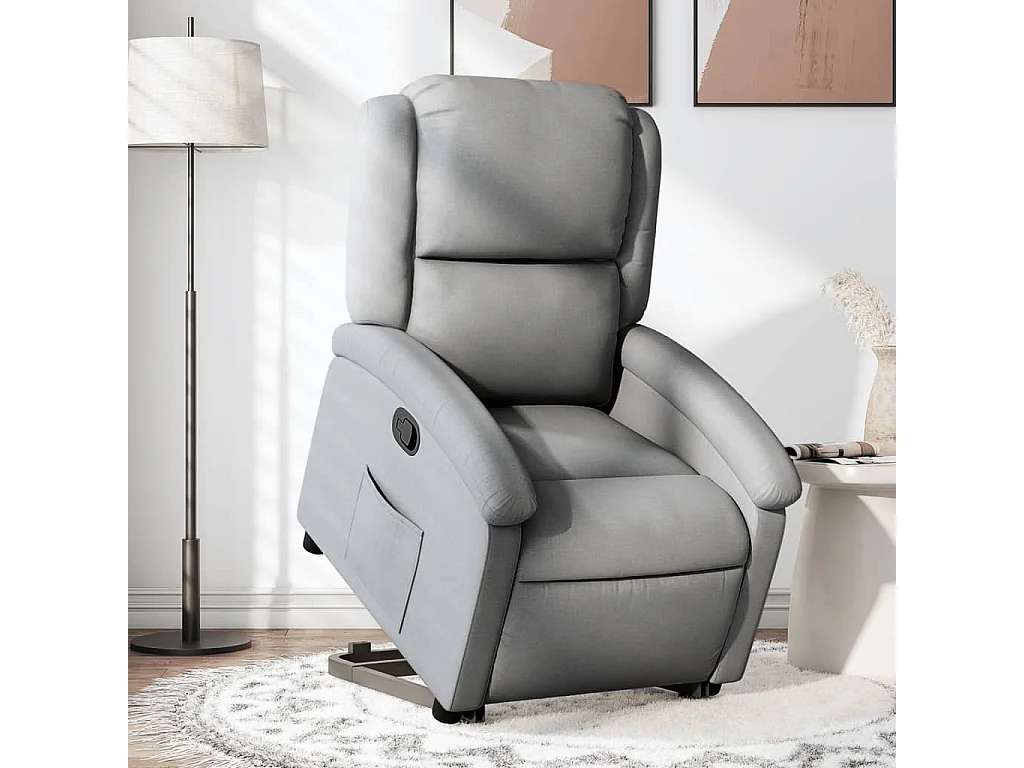 Fauteuil inclinable Gris clair Tissu