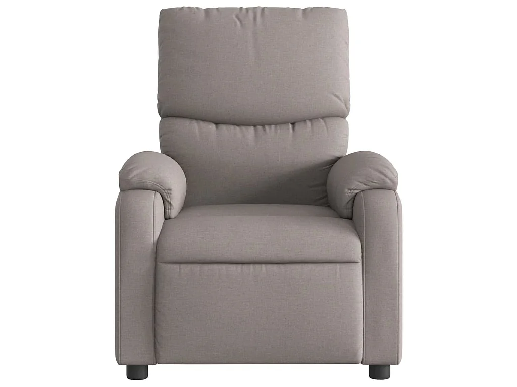 Sillón reclinable eléctrico tela gris taupé